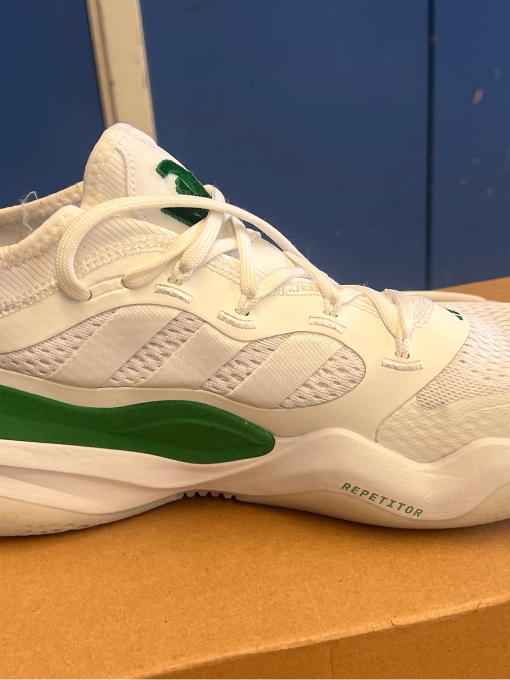 adidas White & Green Kids Sneaker